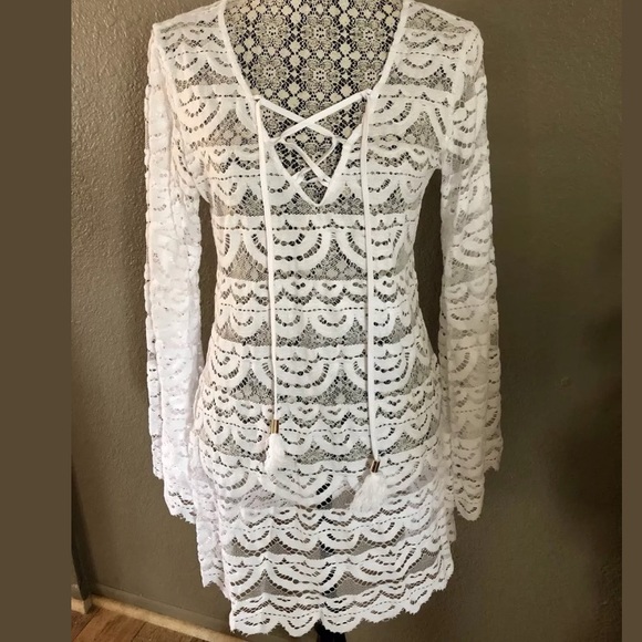LM beach Other - LM Beach swimwear cover-up NWT white medium